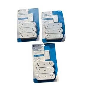 Utilitech 3-Piece Indoor Wireless Outlets with Remote 80ft Range LTNRC23P White